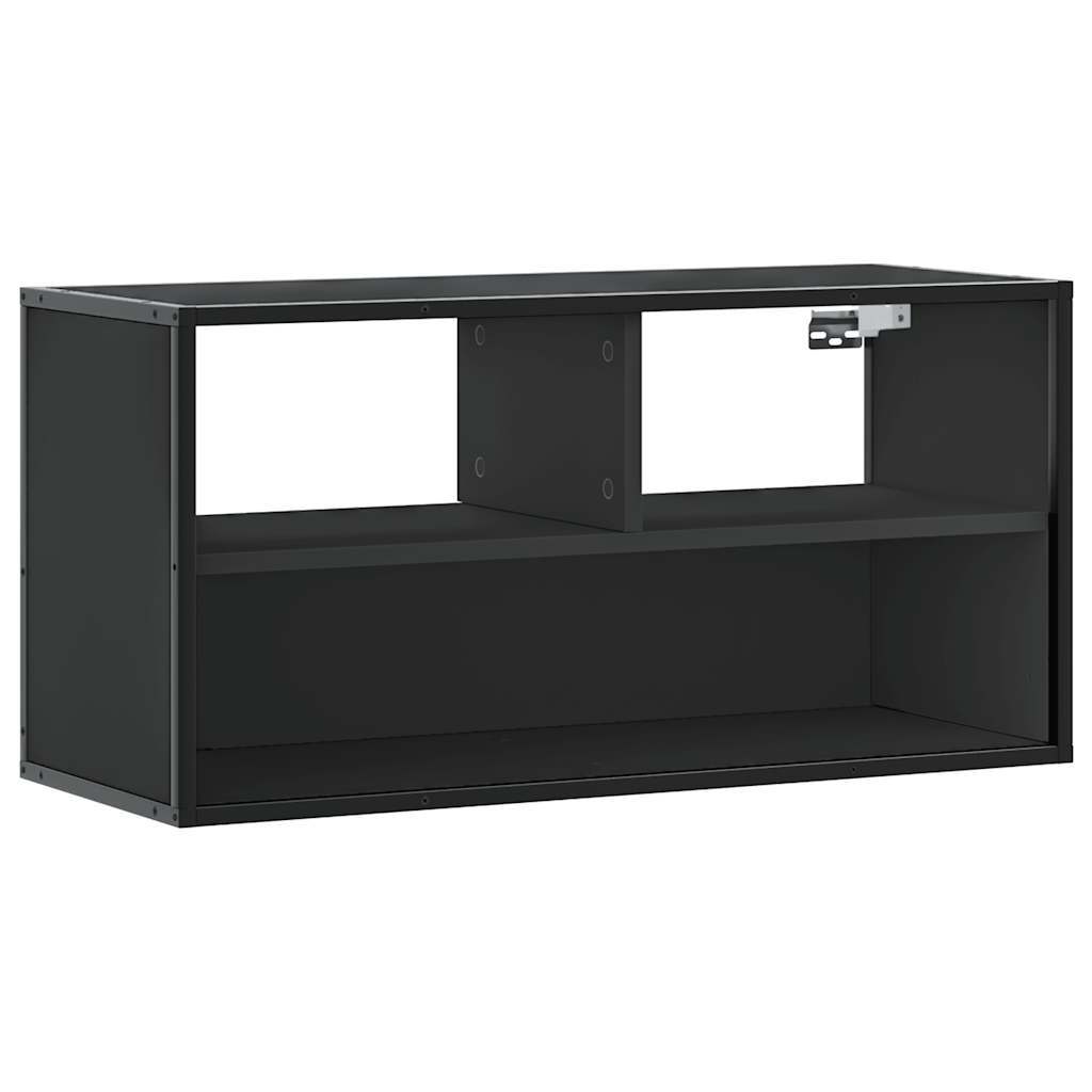 TV Cabinet Black 80x31x39.5 cm Engineered Wood and Metal