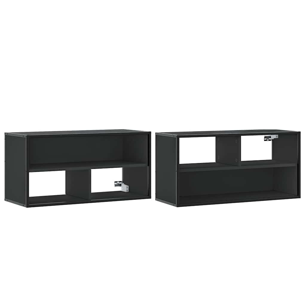 TV Cabinet Black 80x31x39.5 cm Engineered Wood and Metal