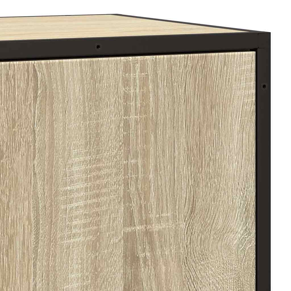 Sideboard Sonoma Oak 68x35x76 cm Engineered Wood and Metal