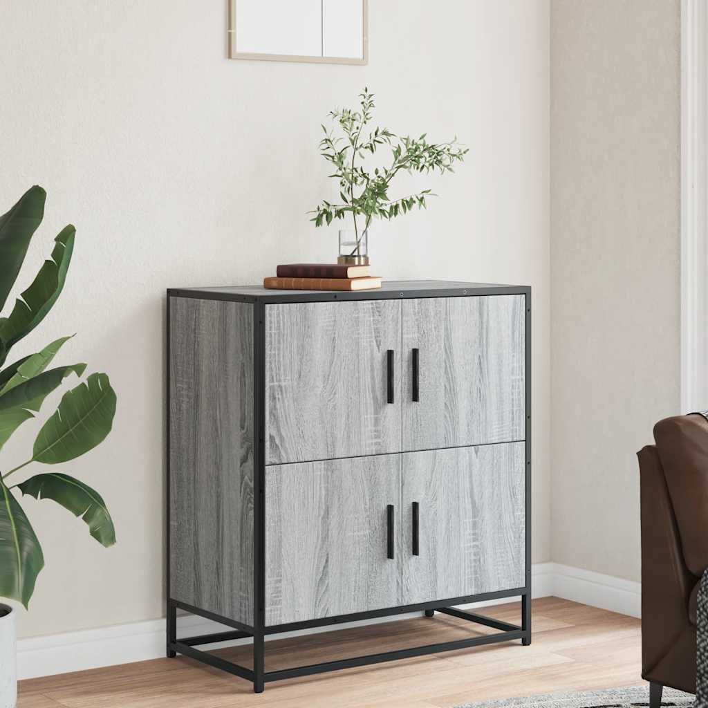 Sideboard Grey Sonoma 68x35x76 cm Engineered Wood