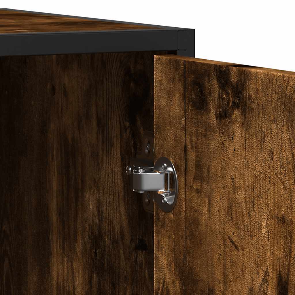 Sideboard Smoked Oak 94x35x76 cm Engineered Wood