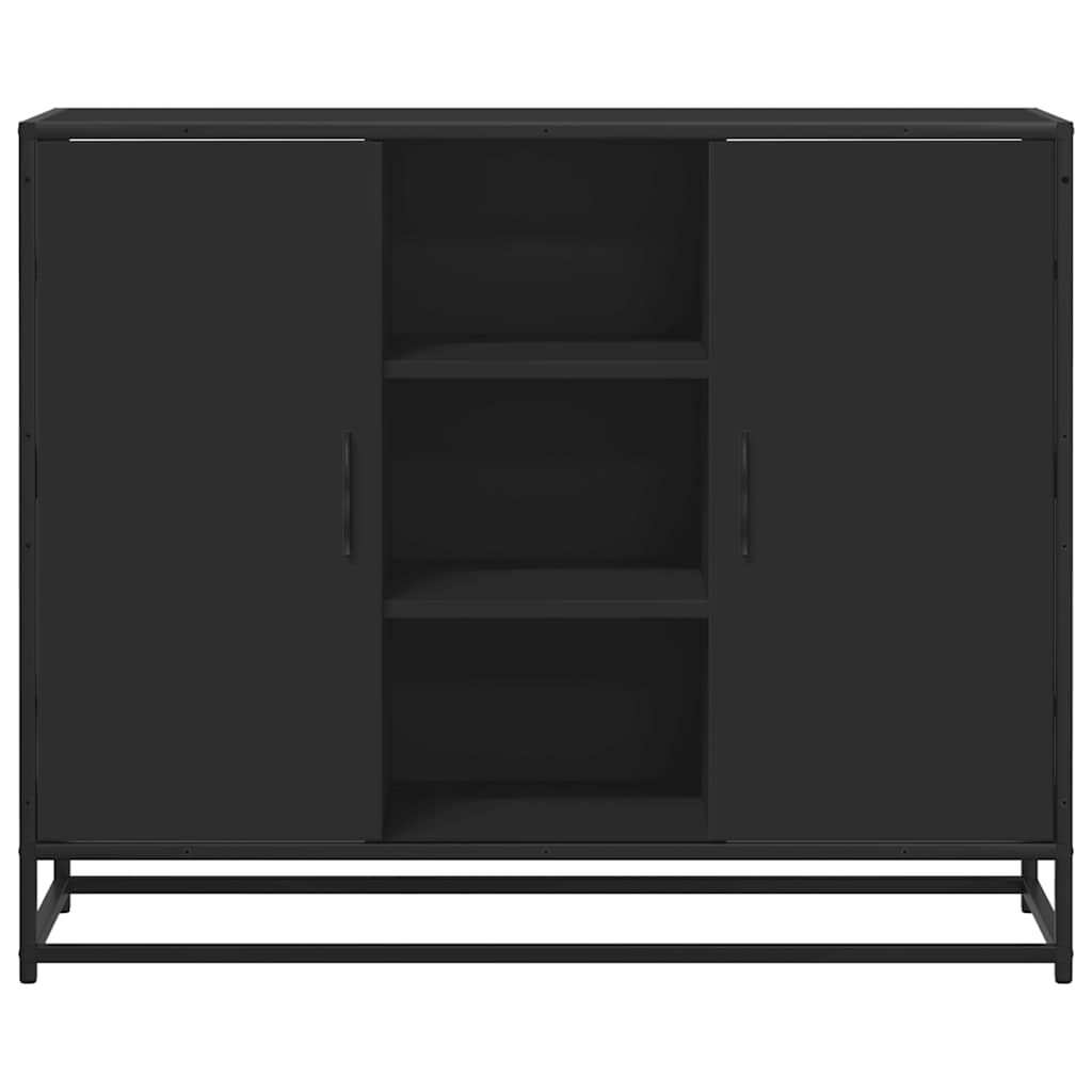 Sideboard Black 92x35x76 cm Engineered Wood