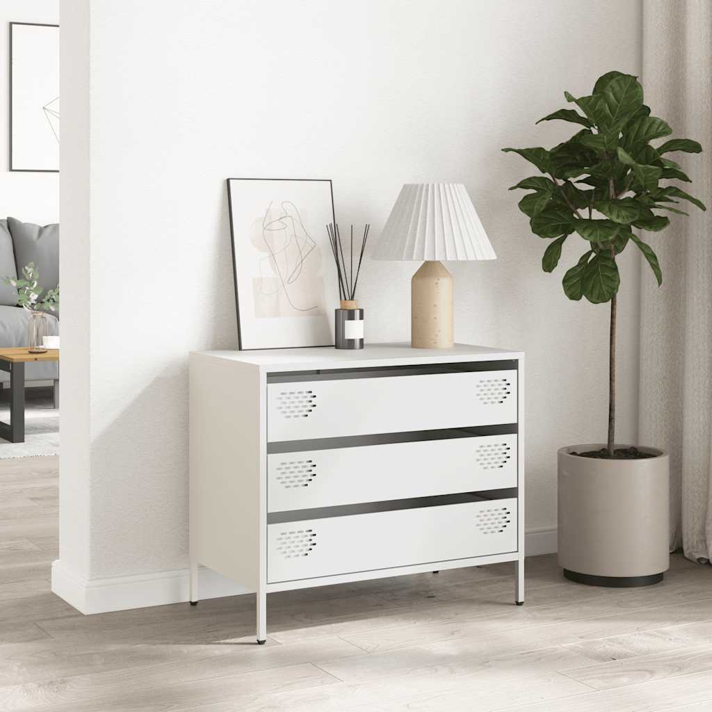 Sideboard?White 68x39x58.5 cm Cold-rolled Steel