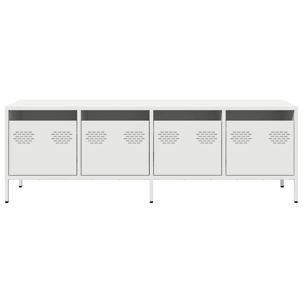 TV Cabinet White 135x39x43.5 cm Cold-rolled Steel