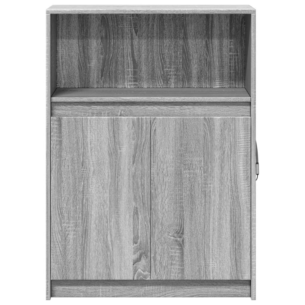 Sideboard with LED Grey Sonoma 72x34x100 cm Engineered Wood