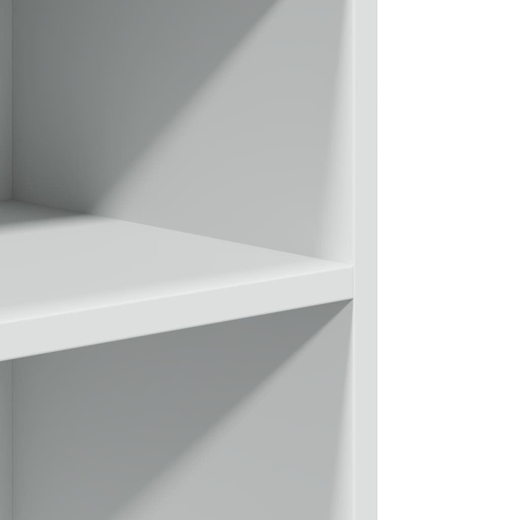 Side Table with Wheels White 55x60x78 cm Engineered Wood