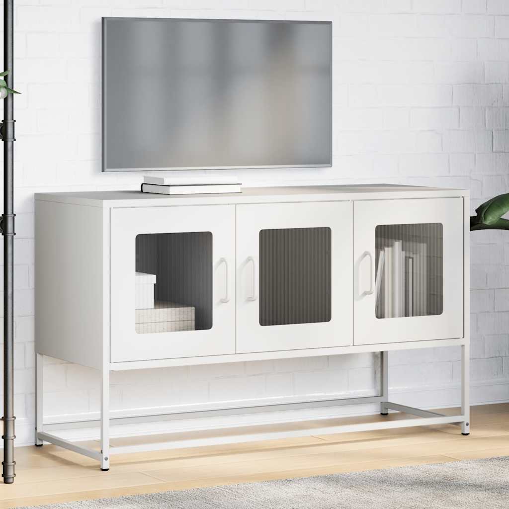TV Cabinet White 100.5x39x60.5 cm Cold-rolled Steel