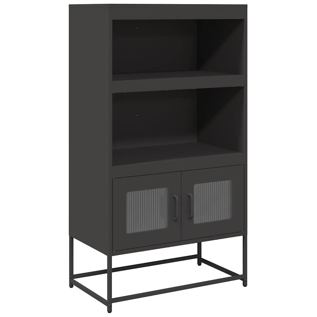 Highboard Black 68x39x123 cm Steel