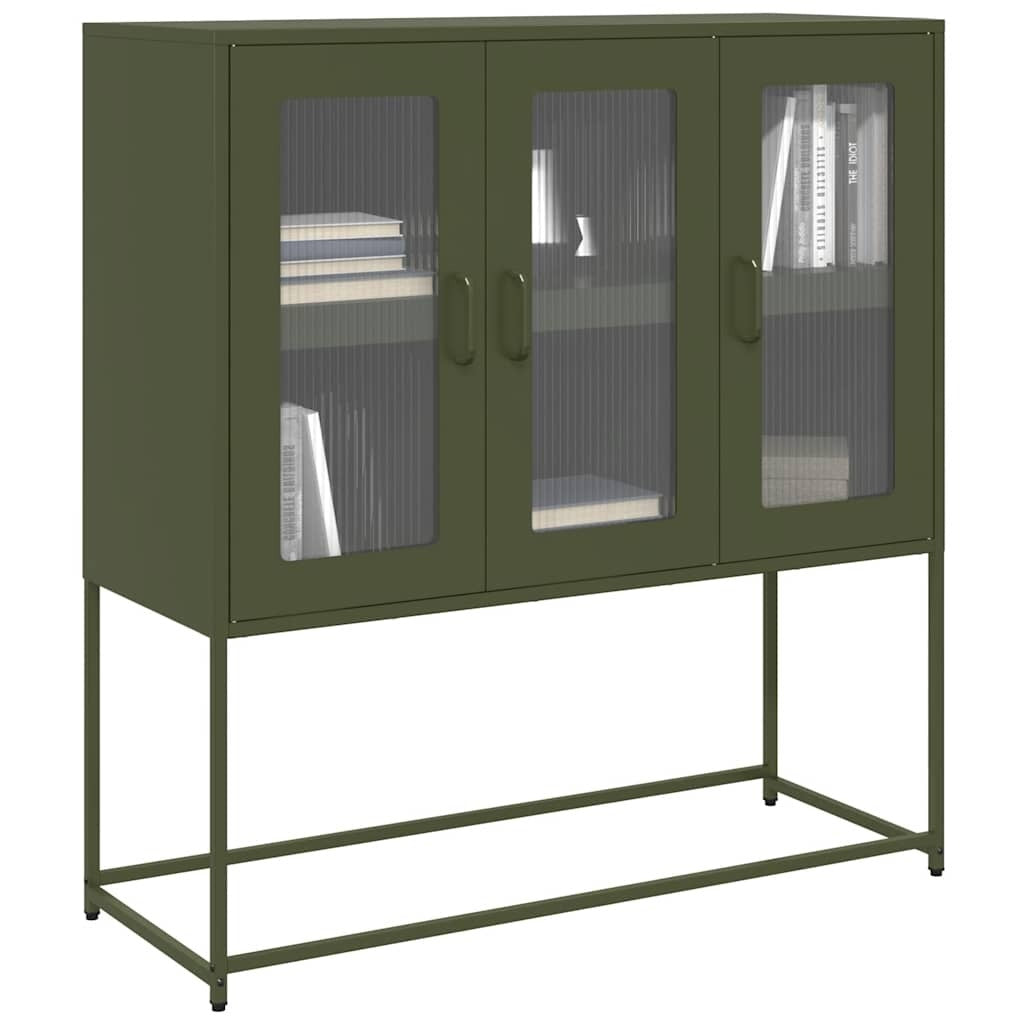 Sideboard Olive Green 100.5x39x107 cm Cold-rolled Steel