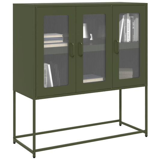 Sideboard Olive Green 100.5x39x107 cm Cold-rolled Steel