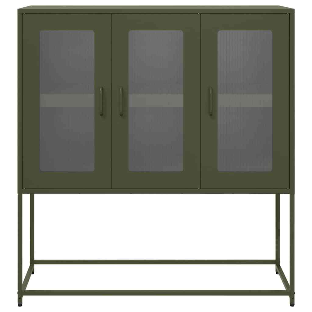 Sideboard Olive Green 100.5x39x107 cm Cold-rolled Steel
