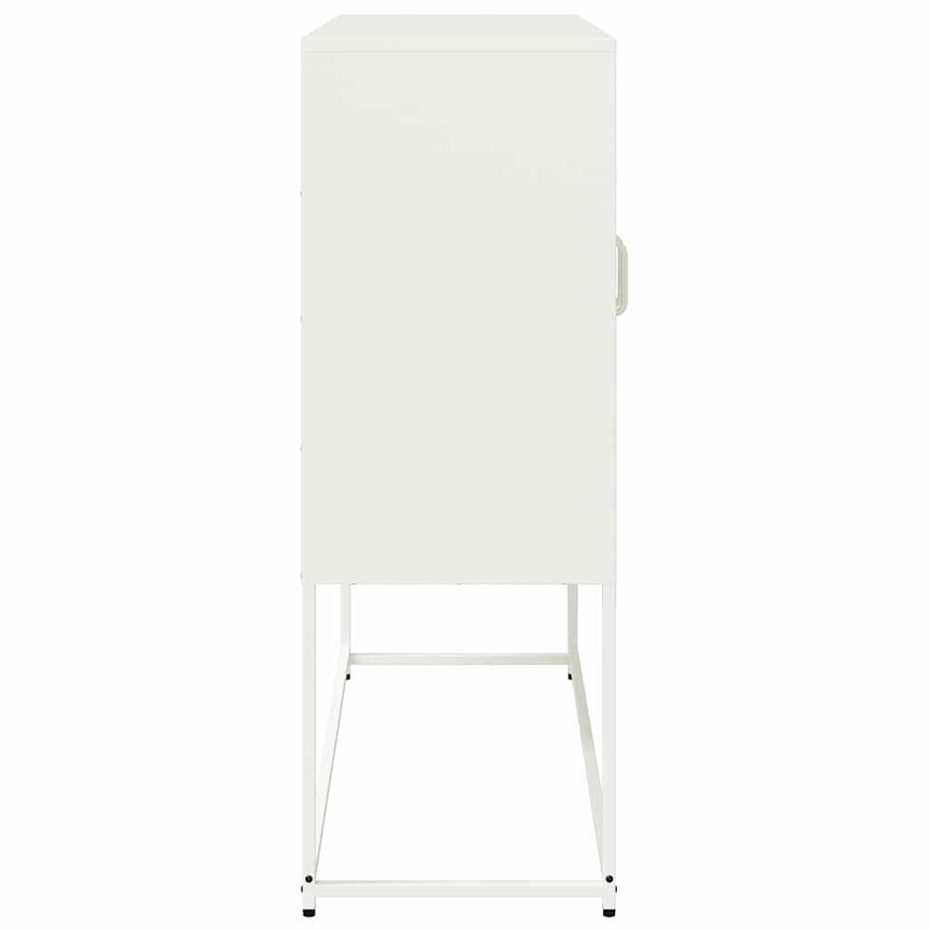 Sideboard White 100.5x39x107 cm Cold-rolled Steel