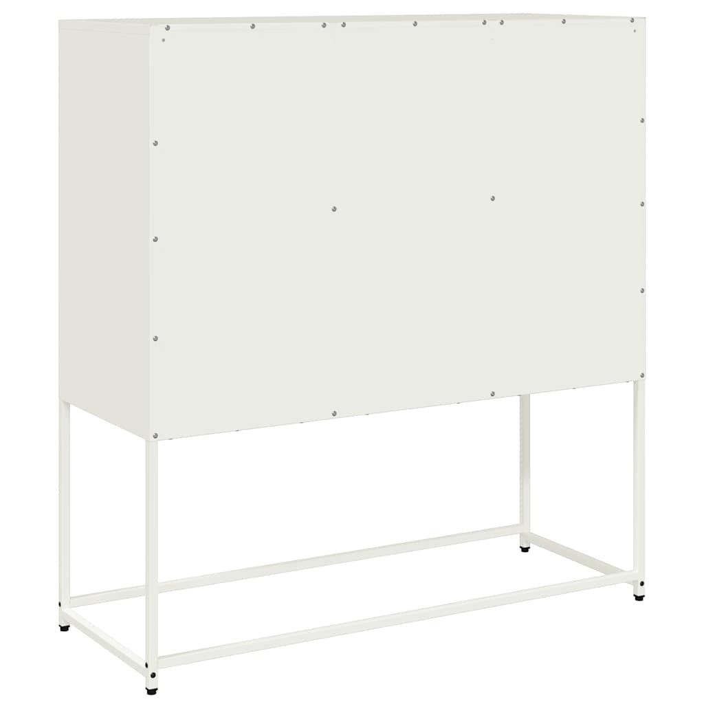 Sideboard White 100.5x39x107 cm Cold-rolled Steel