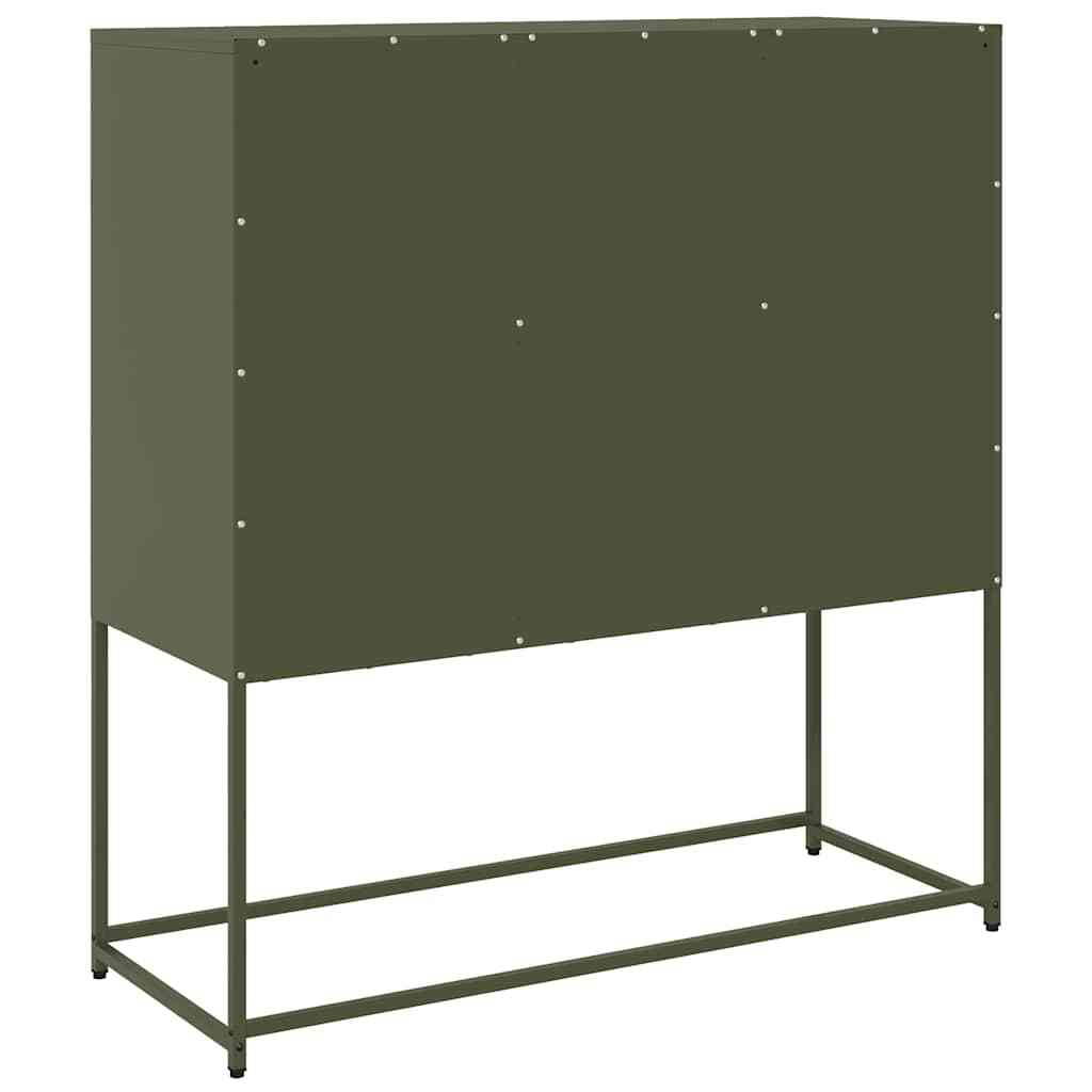 Sideboard Olive Green 100.5x39x107 cm Cold-rolled Steel