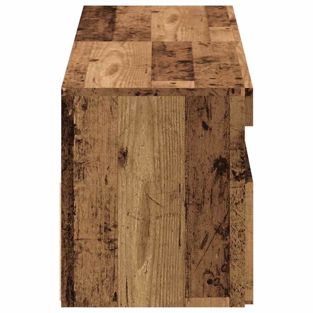 TV Cabinets with LED Lights 2 pcs Old Wood Engineered Wood