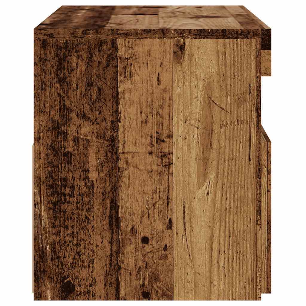 TV Cabinets with LED Lights 2 pcs Old Wood Engineered Wood