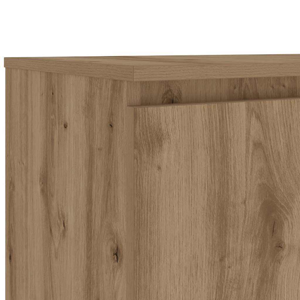 TV Cabinet with LED Lights Artisian Oak 140x40x36 cm Engineered Wood