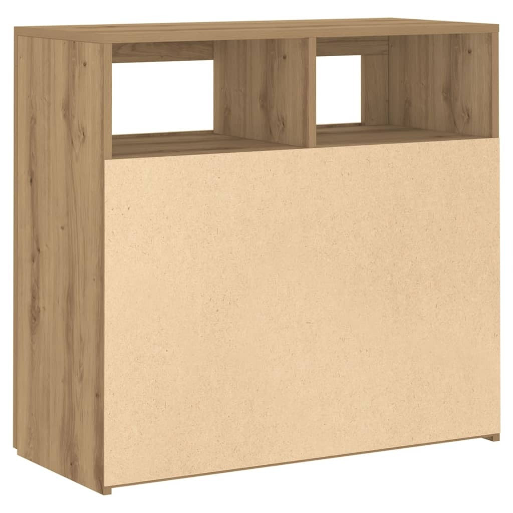 Sideboard with LED Lights Artisan Oak 80x35x75 cm Engineered Wood