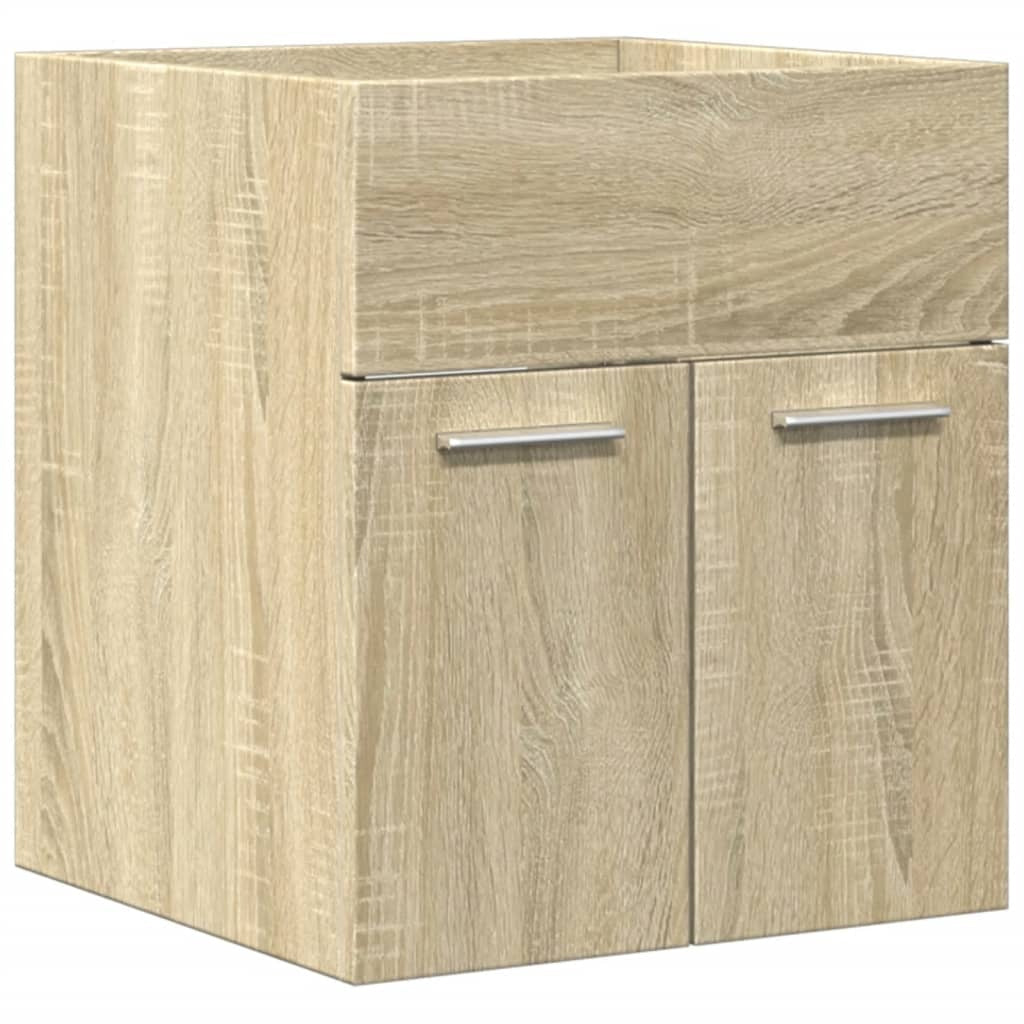 2 Piece Bathroom Furniture Set Sonoma Oak Engineered Wood