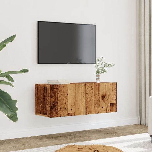 TV Cabinets Wall-mounted 2 pcs Old Wood 80x30x30 cm