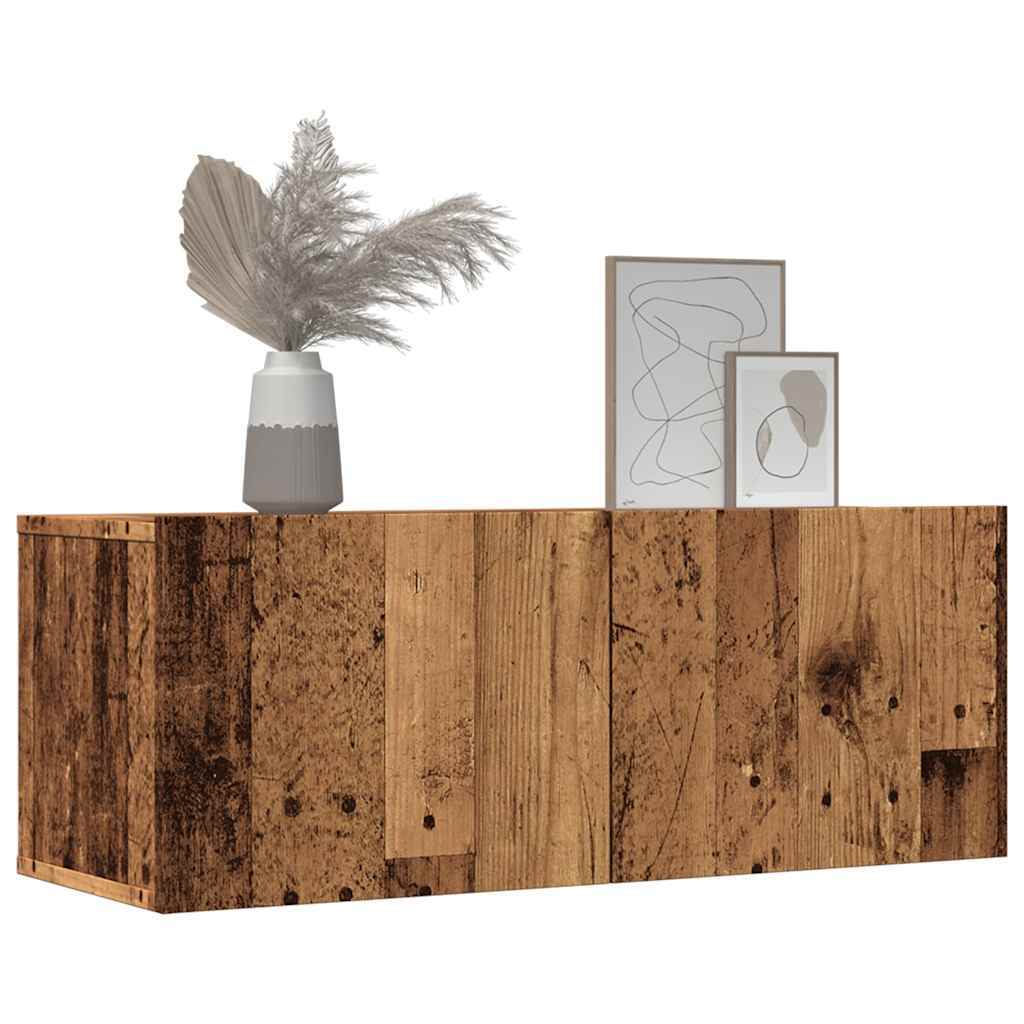 TV Cabinets Wall-mounted 2 pcs Old Wood 80x30x30 cm