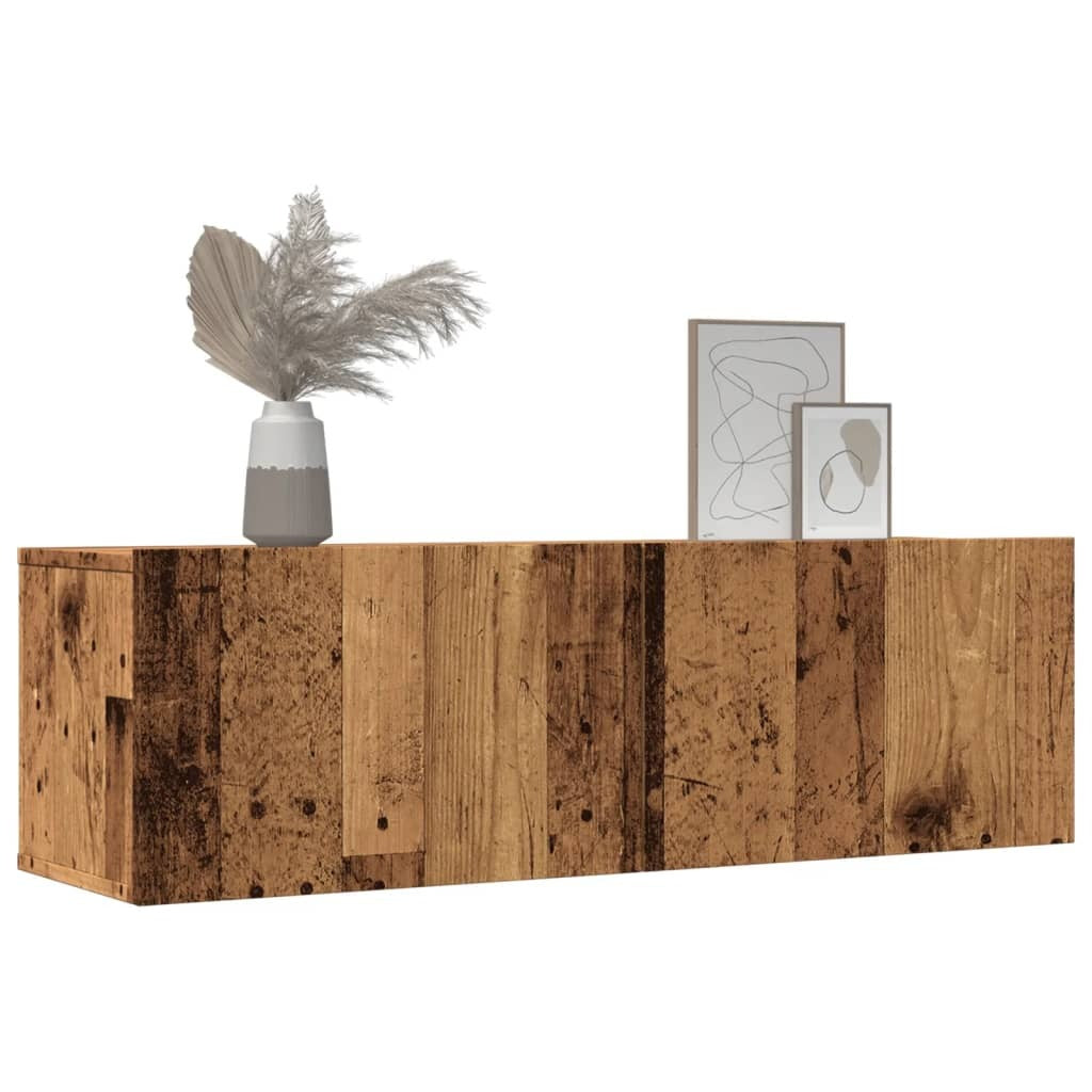 TV Cabinets Wall-mounted 2 pcs Old Wood 100x30x30 cm