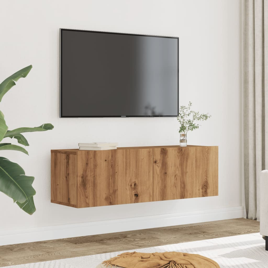 TV Cabinets Wall-mounted 2 pcs Artisian Oak 100x30x30 cm