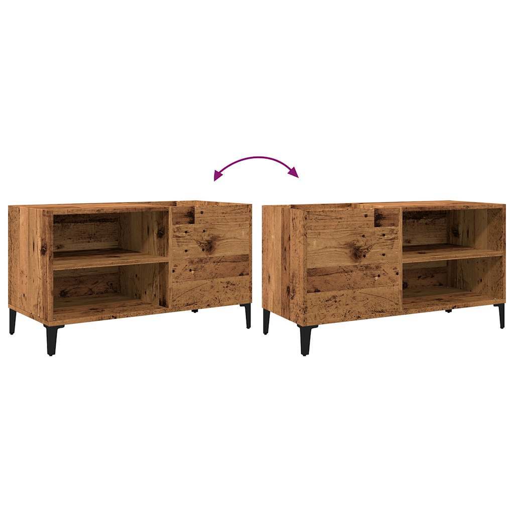 Record Cabinet Old Wood 84.5x38x48 cm Engineered Wood