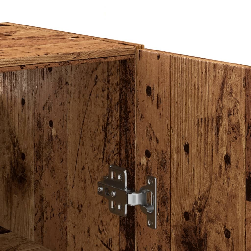 Wall Mounted Cabinet Old Wood 69.5x34x90 cm Engineered Wood