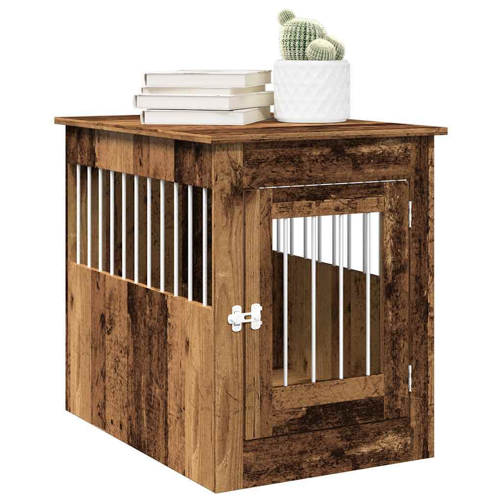 Dog Crate Furniture Old Wood 55x80x68 cm Engineered Wood
