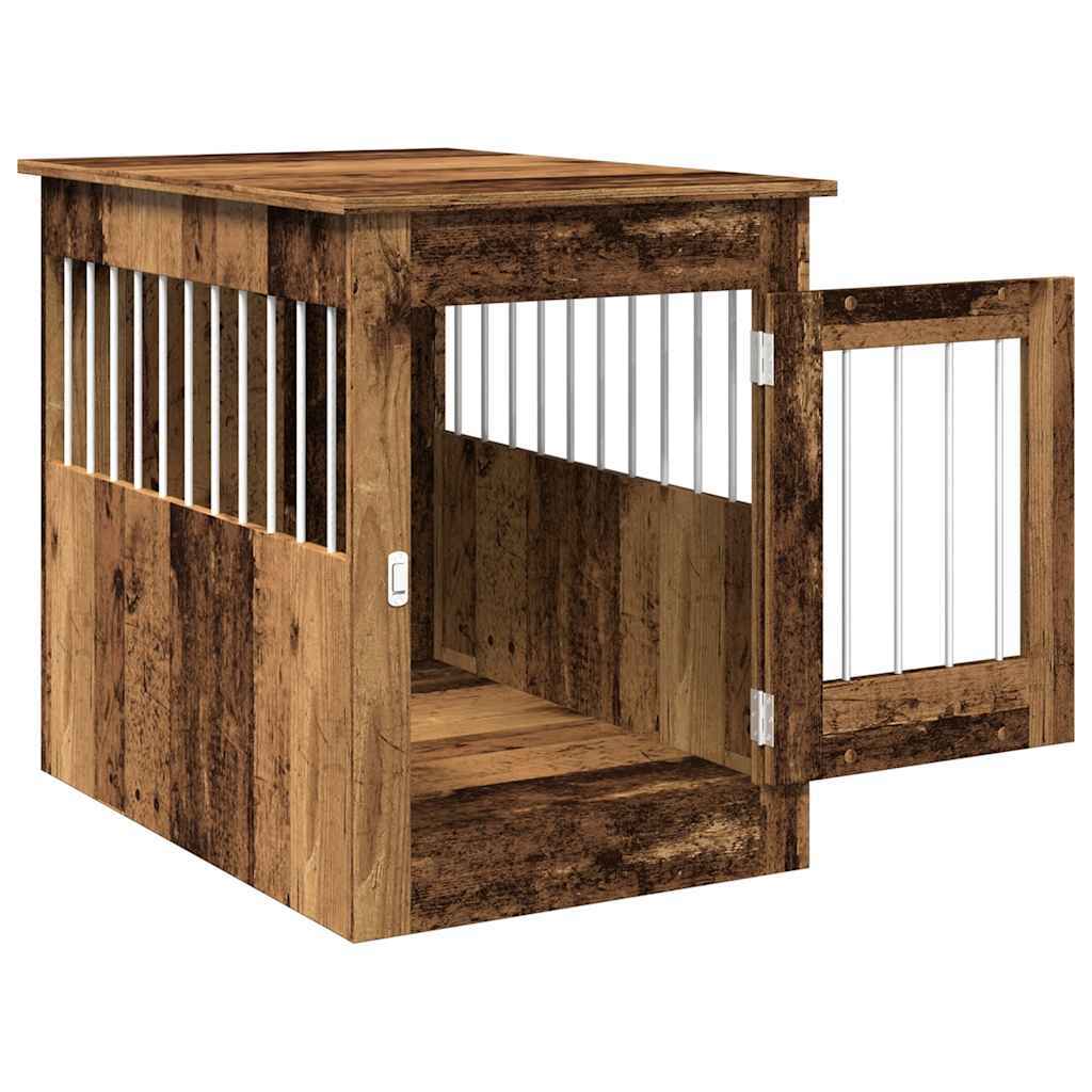 Dog Crate Furniture Old Wood 55x80x68 cm Engineered Wood