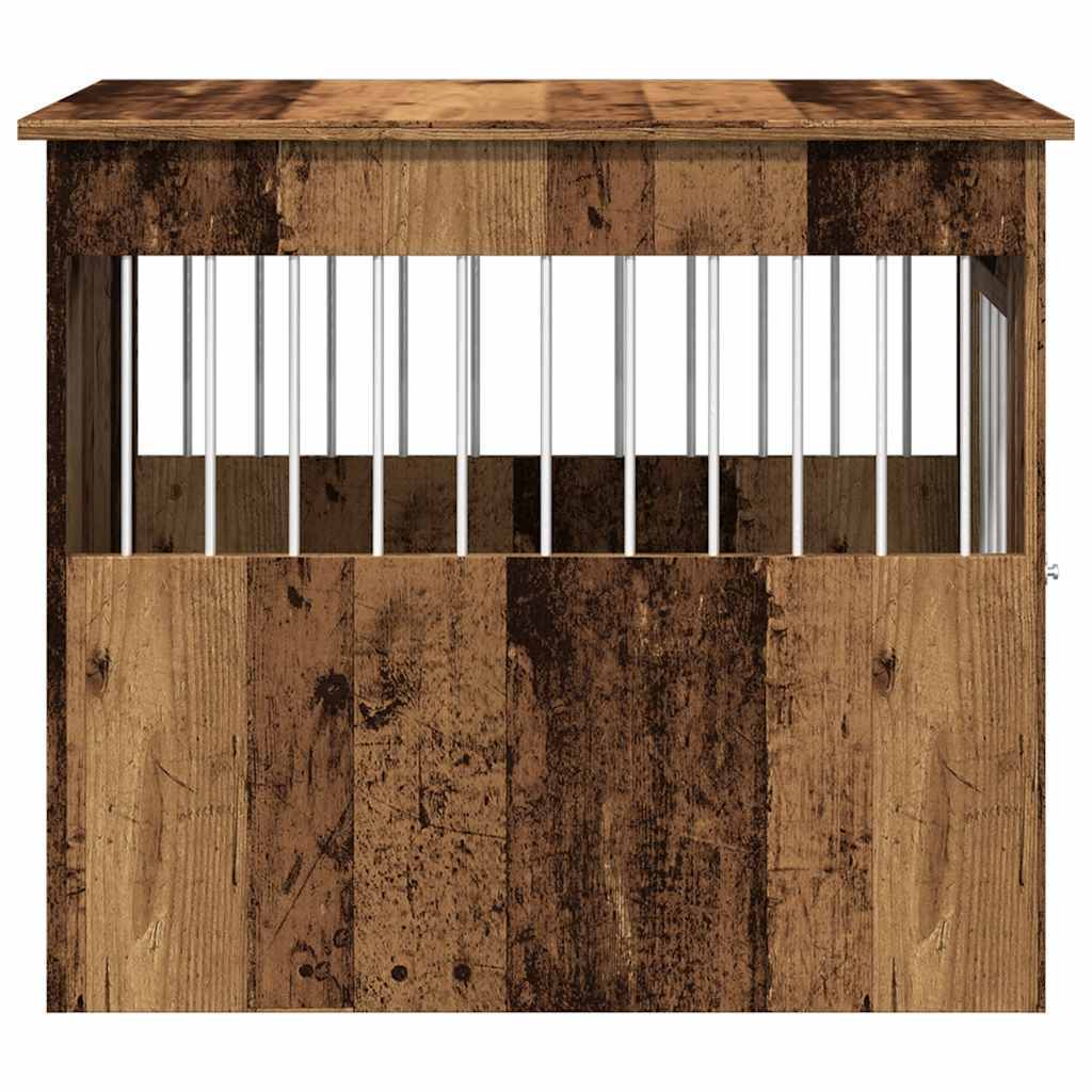 Dog Crate Furniture Old Wood 55x80x68 cm Engineered Wood