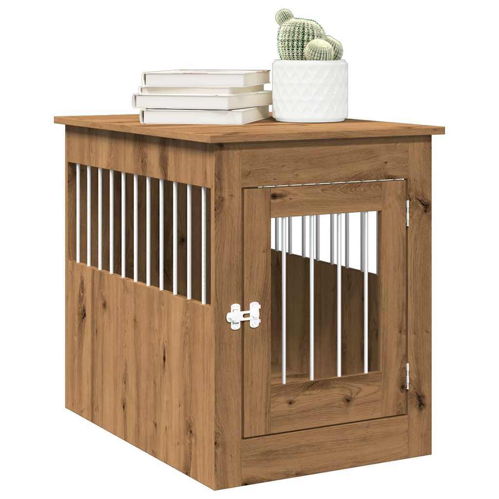 Dog Crate Furniture Artisan Oak 55x80x68 cm Engineered Wood