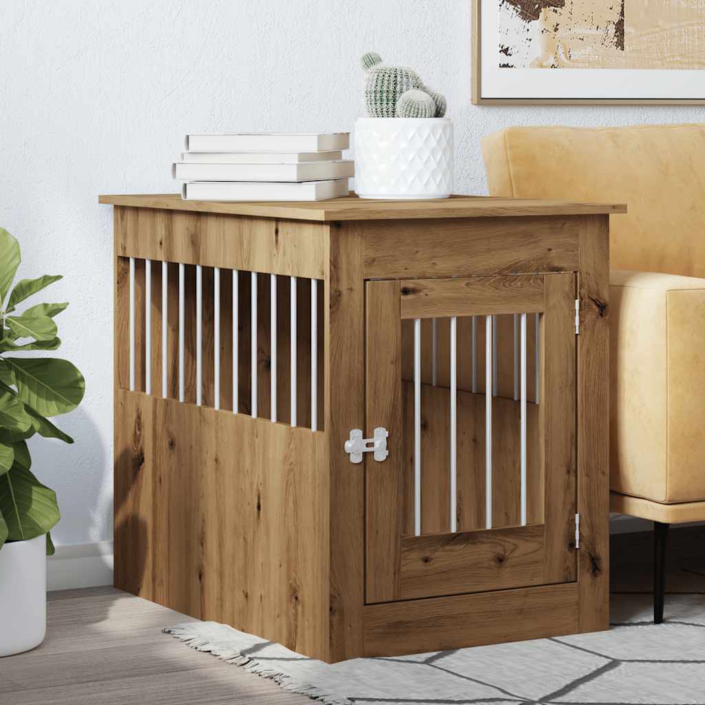Dog Crate Furniture Artisan Oak 55x80x68 cm Engineered Wood