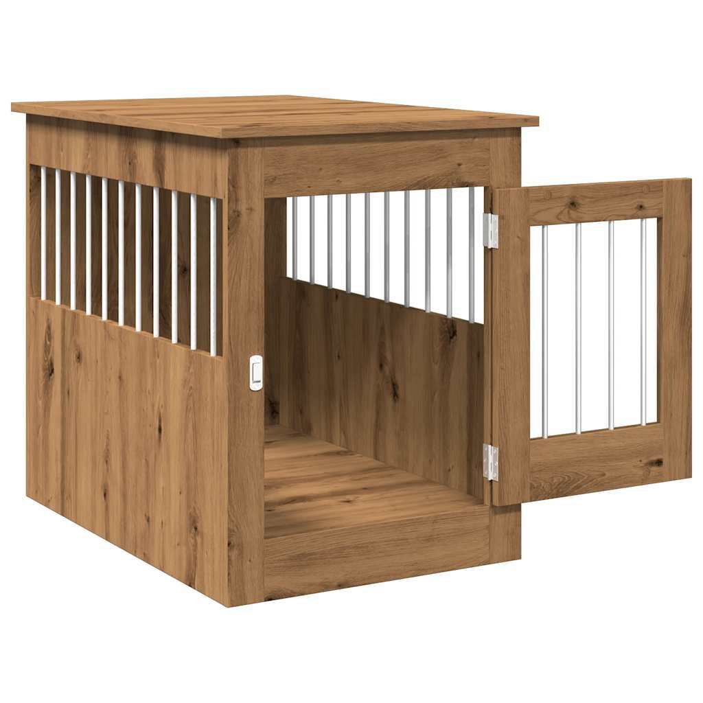 Dog Crate Furniture Artisan Oak 55x80x68 cm Engineered Wood