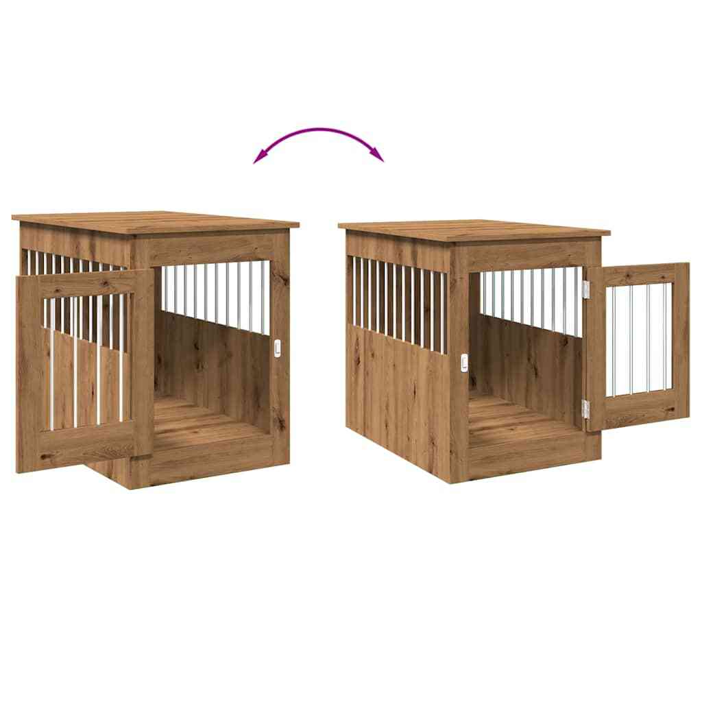 Dog Crate Furniture Artisan Oak 55x80x68 cm Engineered Wood