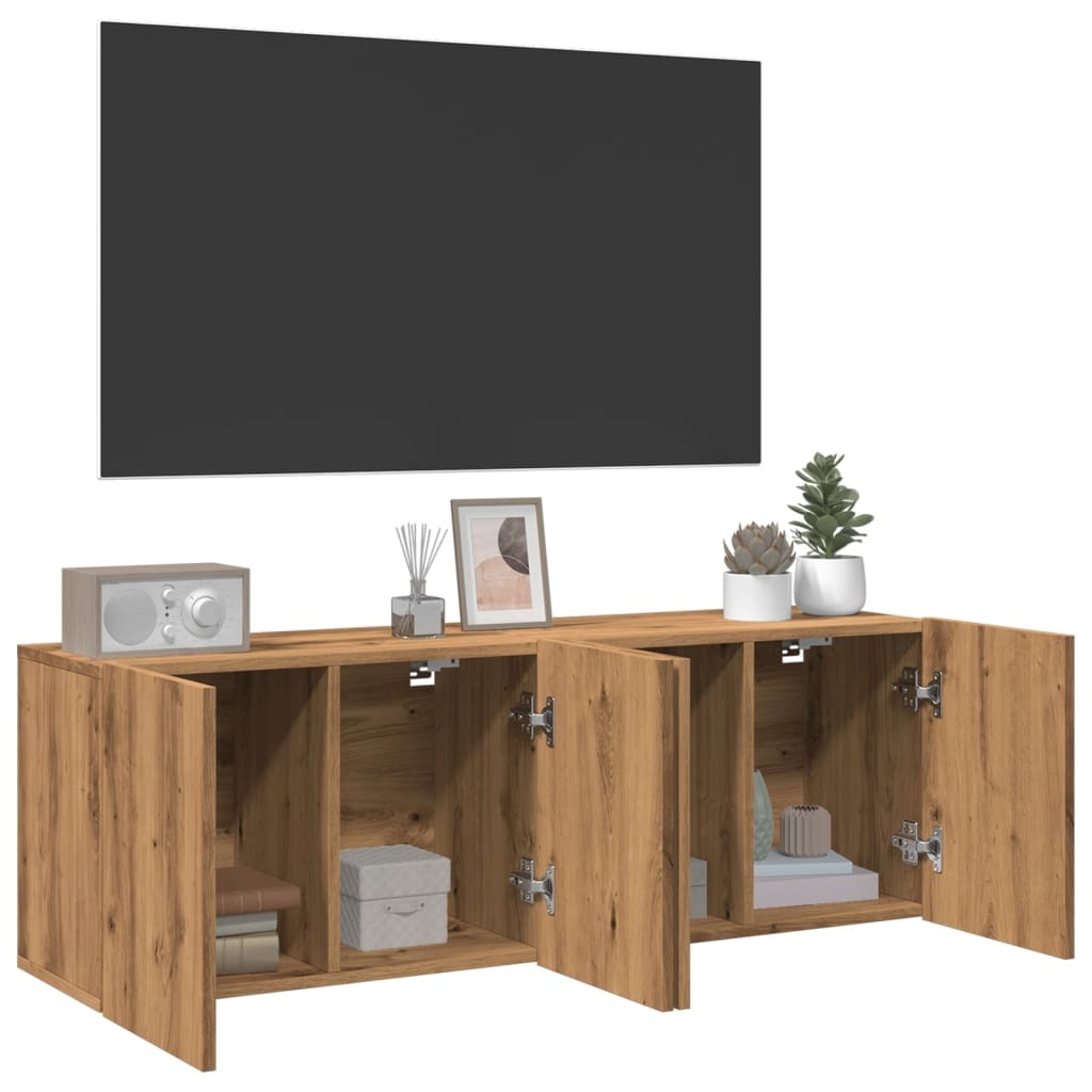 TV Cabinets Wall-mounted 2 pcs Artisian Oak 60x30x41 cm
