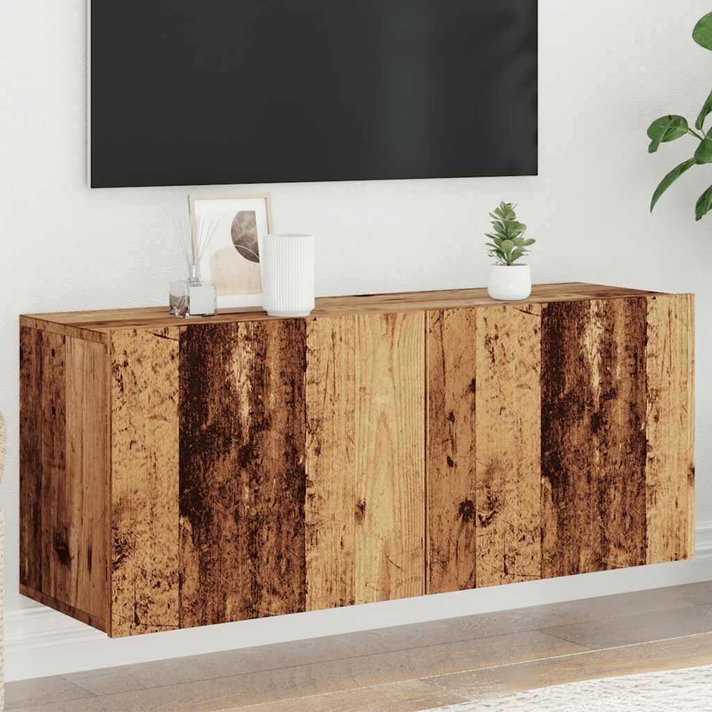TV Cabinet Wall-mounted Old Wood 100x30x41 cm