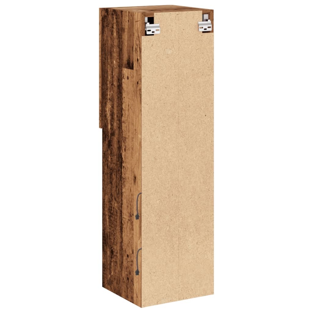 TV Cabinet with LED Lights Old Wood 30.5x30x102 cm