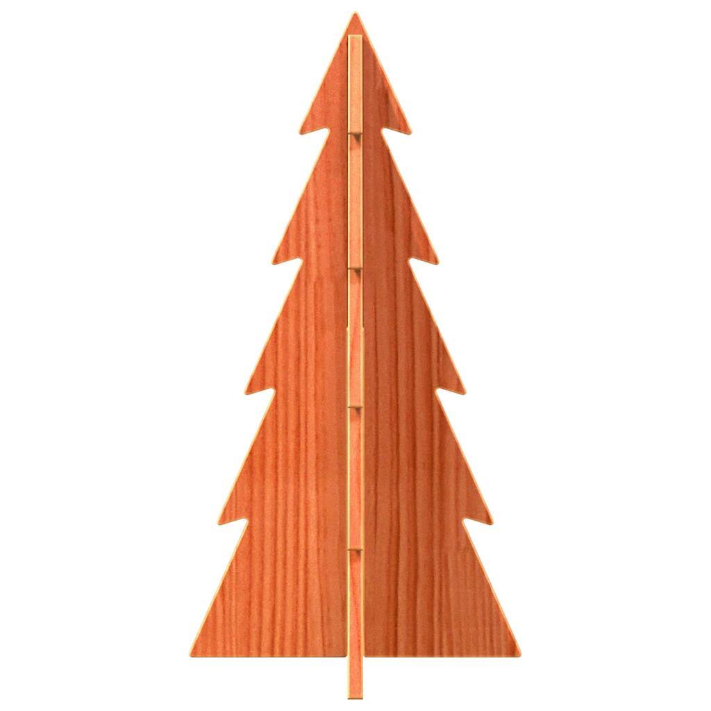 Wooden Christmas Tree for Decoration Wax Brown 59.5 cm Solid Wood Pine