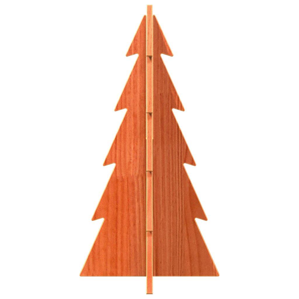 Wooden Christmas Tree for Decoration Wax Brown 59.5 cm Solid Wood Pine