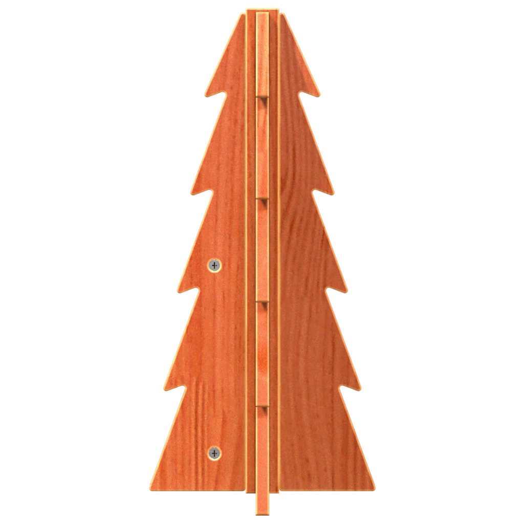 Wooden Christmas Tree for Decoration Wax Brown 49 cm Solid Wood Pine