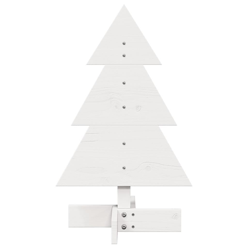 Wooden Christmas Tree for Decoration White 60 cm Solid Wood Pine