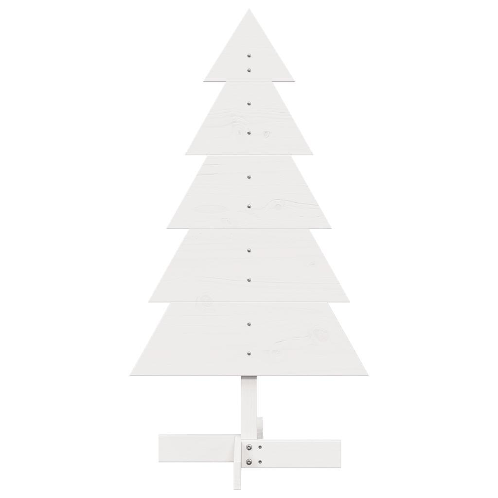 Wooden Christmas Tree for Decoration White 100 cm Solid Wood Pine