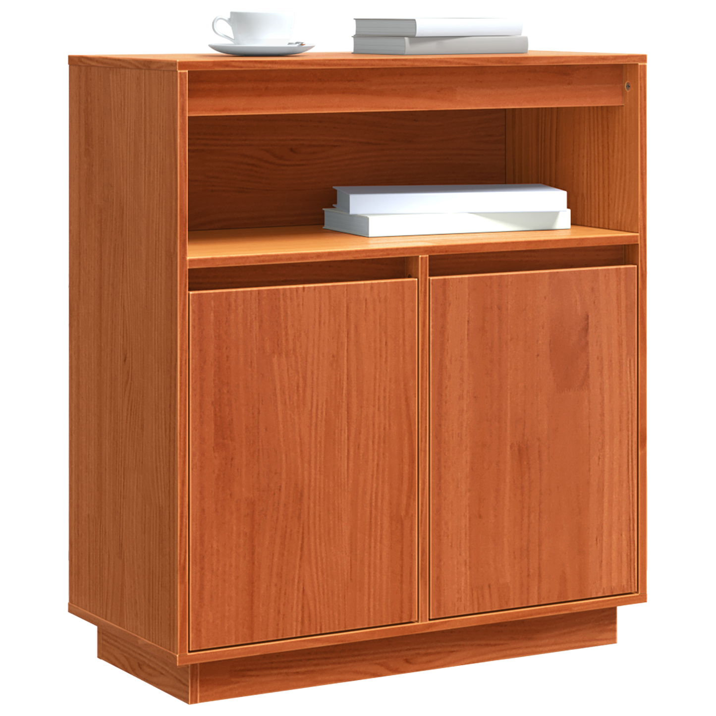 Sideboard Wax brown 70 x 34 x 80 cm Solid pine wood