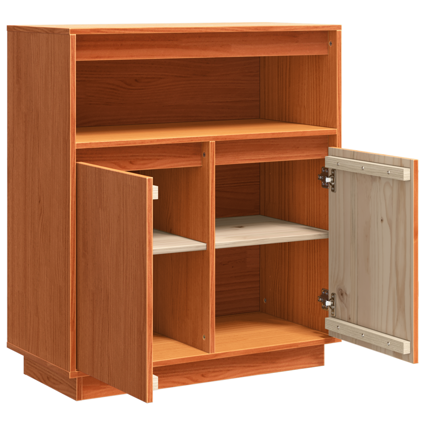 Sideboard Wax brown 70 x 34 x 80 cm Solid pine wood