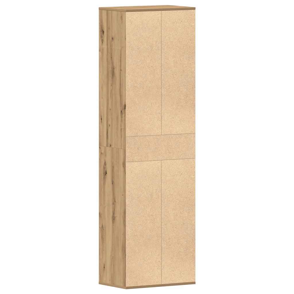 Shoe Cabinet Artisan Oak 54x34x183 cm Engineered Wood