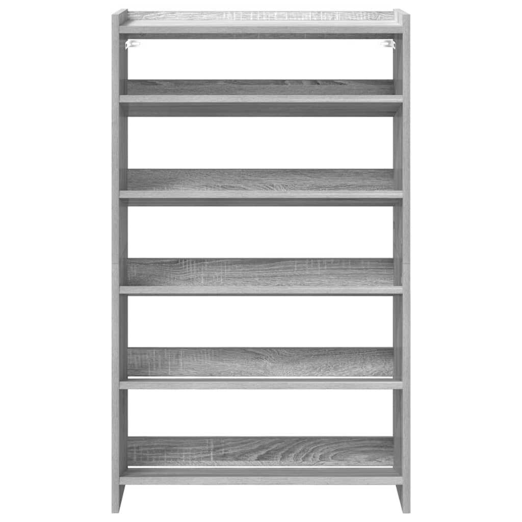 Shoe Rack Grey Sonoma 60x25x100 cm Engineered Wood
