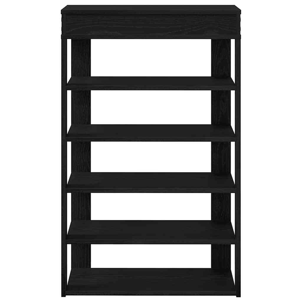 Shoe Rack Black 60x30x98 cm Engineered Wood