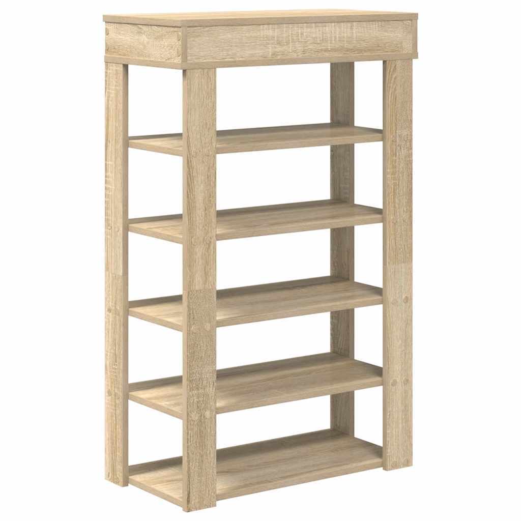 Shoe Rack Sonoma Oak 60x30x98 cm Engineered Wood